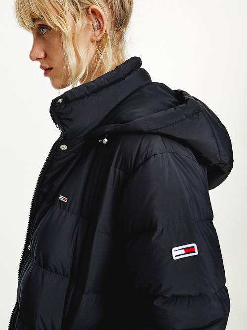 Tommy Hilfiger Essential Long Puffer Coat Ceket Kadın Siyah | TH092TZS