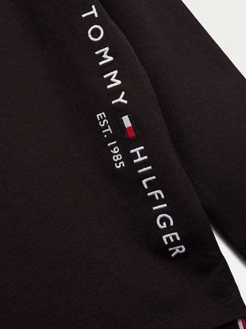 Tommy Hilfiger Essential Long Sleeve Polo Tişört Erkek Çocuk Siyah | TH394GTN