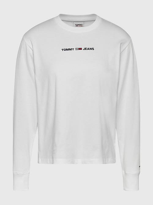 Tommy Hilfiger Essential Long Sleeve Tişört Kadın Beyaz | TH079NOM