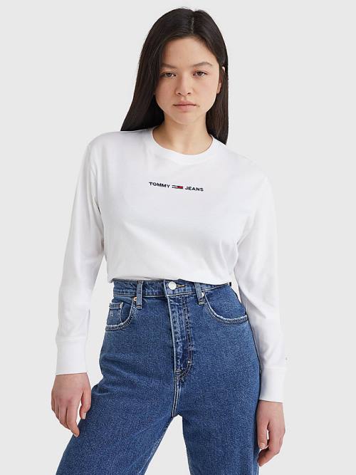 Tommy Hilfiger Essential Long Sleeve Tişört Kadın Beyaz | TH079NOM