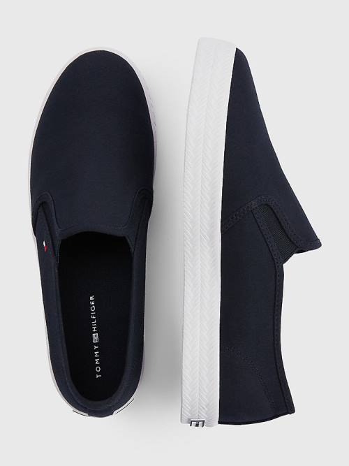 Tommy Hilfiger Essential Nautical Slip-On Spor Ayakkabı Kadın Mavi | TH921BDE