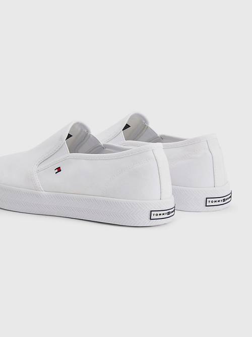 Tommy Hilfiger Essential Nautical Slip-On Spor Ayakkabı Kadın Beyaz | TH950NXV