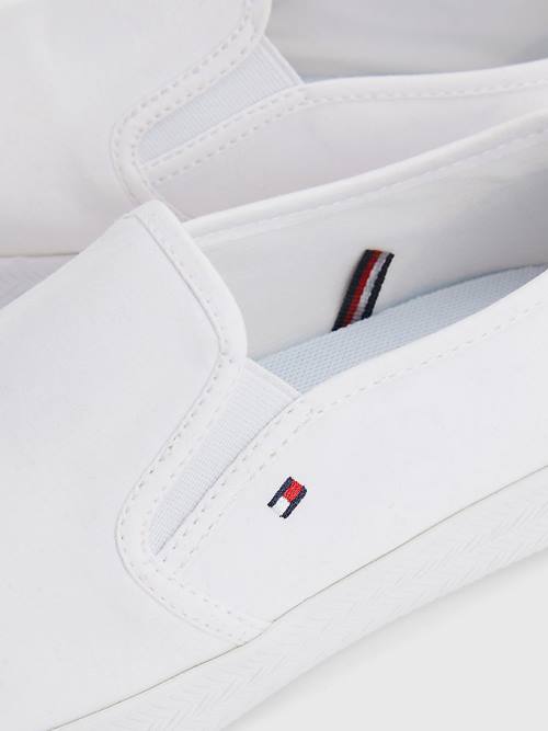 Tommy Hilfiger Essential Nautical Slip-On Spor Ayakkabı Kadın Beyaz | TH950NXV