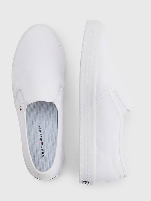 Tommy Hilfiger Essential Nautical Slip-On Spor Ayakkabı Kadın Beyaz | TH950NXV