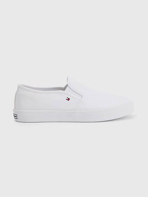 Tommy Hilfiger Essential Nautical Slip-On Spor Ayakkabı Kadın Beyaz | TH950NXV