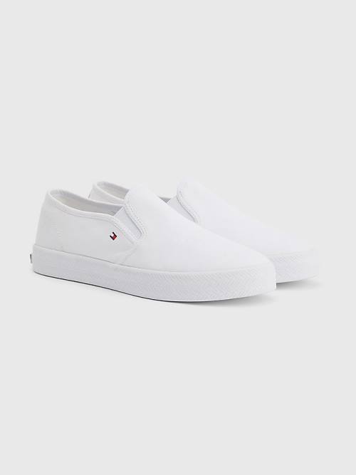 Tommy Hilfiger Essential Nautical Slip-On Spor Ayakkabı Kadın Beyaz | TH950NXV