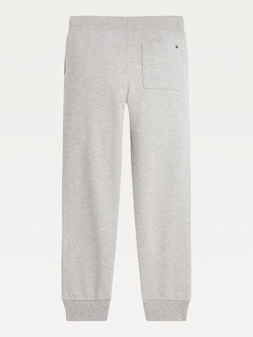 Tommy Hilfiger Essential Organic Pamuklu Logo Joggers Pantolon Erkek Çocuk Gri | TH165FAB