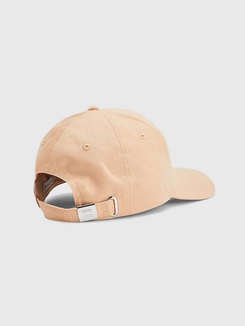 Tommy Hilfiger Essential Organic Pamuklu Flag Cap Şapka Kadın Bej Rengi | TH195JMN