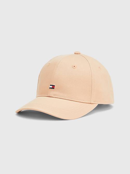 Tommy Hilfiger Essential Organic Pamuklu Flag Cap Şapka Kadın Bej Rengi | TH195JMN