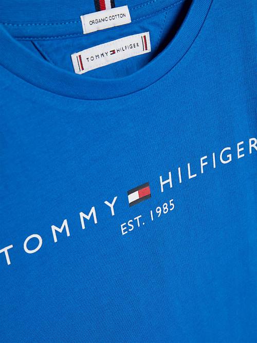 Tommy Hilfiger Essential Organic Pamuklu Tişört Kiz Çocuk Mavi | TH298VRJ