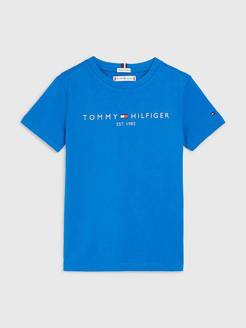 Tommy Hilfiger Essential Organic Pamuklu Tişört Kiz Çocuk Mavi | TH298VRJ