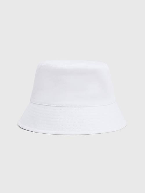 Tommy Hilfiger Essential Organic Pamuklu Bucket Şapka Kadın Beyaz | TH385DLP