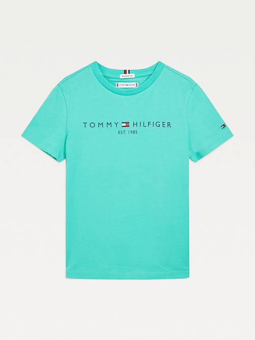 Tommy Hilfiger Essential Organic Pamuklu Tişört Erkek Çocuk Yeşil | TH405UDK