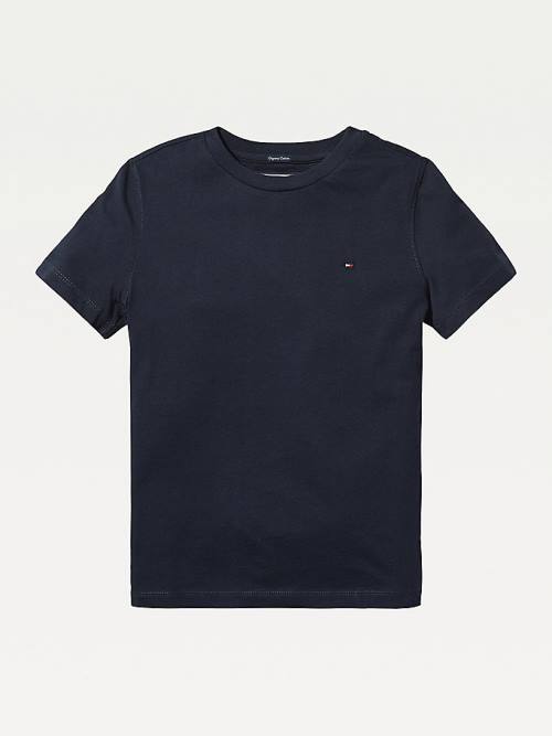 Tommy Hilfiger Essential Organic Pamuklu Tişört Erkek Çocuk Mavi | TH425VJW