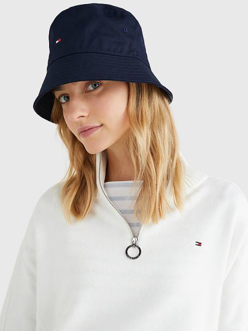 Tommy Hilfiger Essential Organic Pamuklu Bucket Şapka Kadın Mavi | TH539XAO