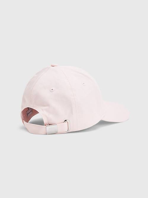 Tommy Hilfiger Essential Organic Pamuklu Flag Cap Şapka Kadın Pembe | TH618CBN