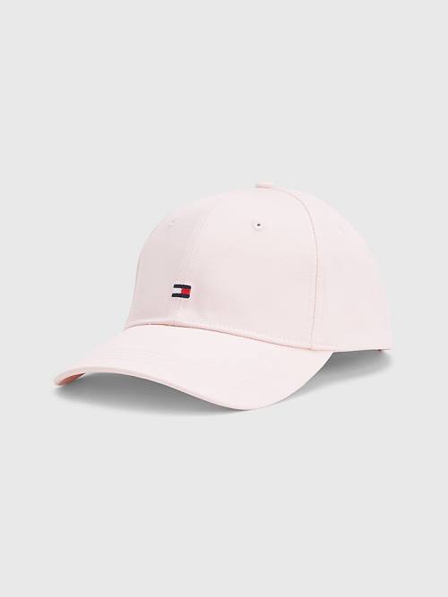 Tommy Hilfiger Essential Organic Pamuklu Flag Cap Şapka Kadın Pembe | TH618CBN