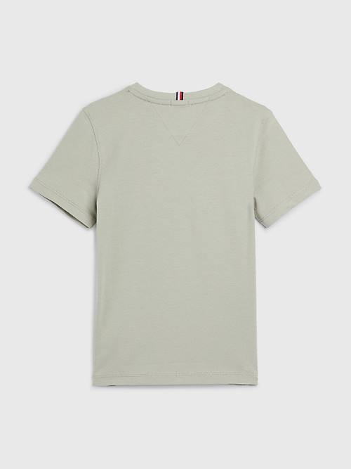 Tommy Hilfiger Essential Organic Pamuklu Tişört Kiz Çocuk Gri | TH648PFR