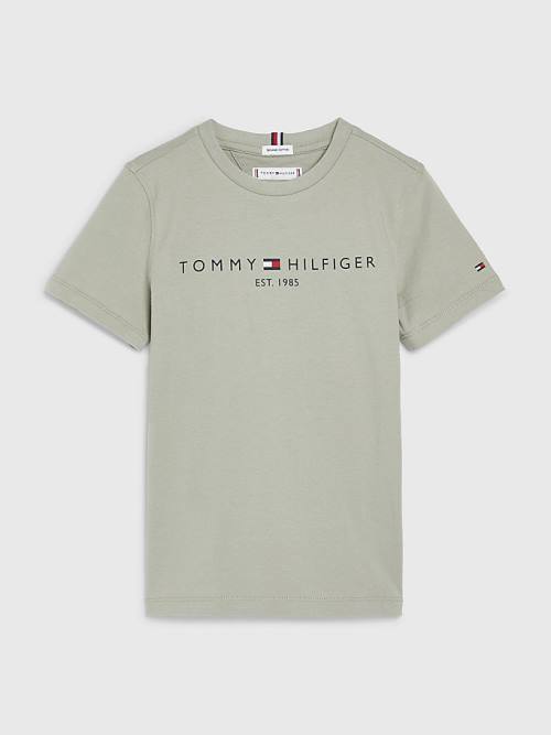 Tommy Hilfiger Essential Organic Pamuklu Tişört Kiz Çocuk Gri | TH648PFR