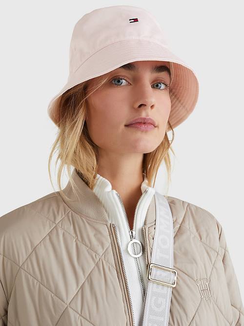 Tommy Hilfiger Essential Organic Pamuklu Bucket Şapka Kadın Pembe | TH926TSG