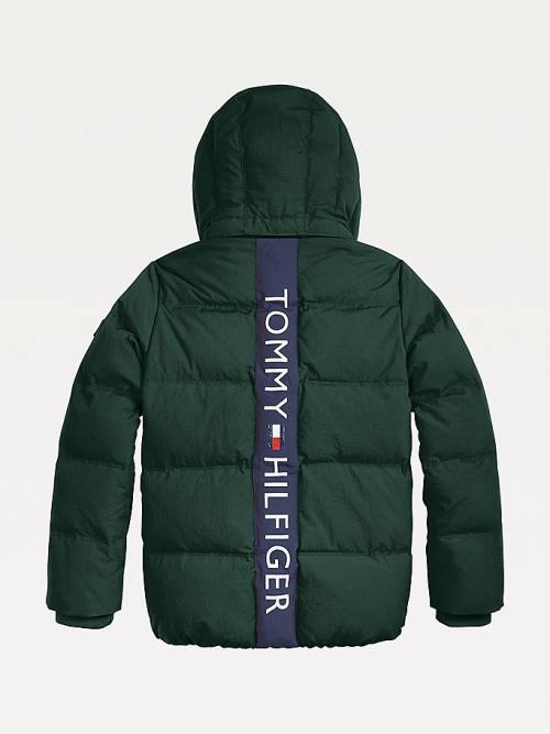 Tommy Hilfiger Essential Padded Back Logo Ceket Erkek Çocuk Yeşil | TH865EMN