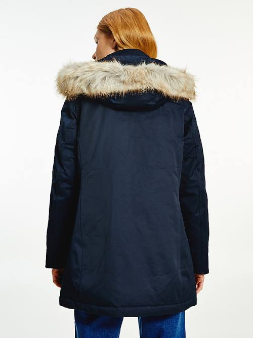 Tommy Hilfiger Essential Padded Parka Kaban Kadın Mavi | TH039QMO