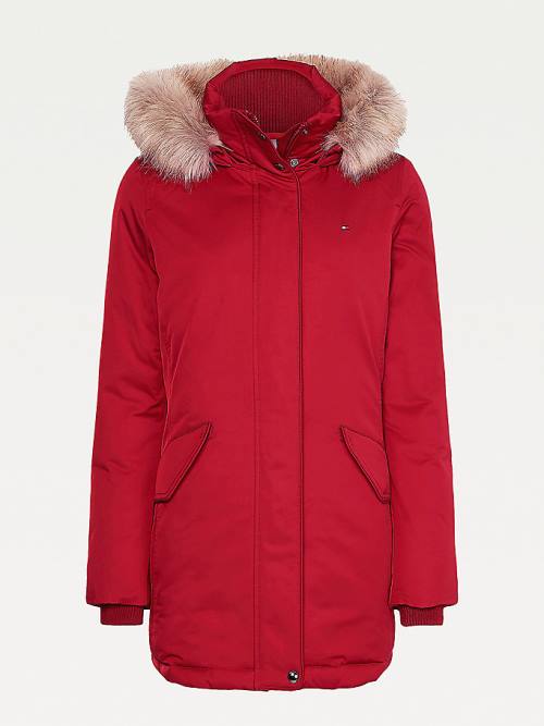 Tommy Hilfiger Essential Padded Parka Kaban Kadın Kırmızı | TH067JPX