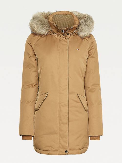 Tommy Hilfiger Essential Padded Parka Kaban Kadın Kahverengi | TH309CAP