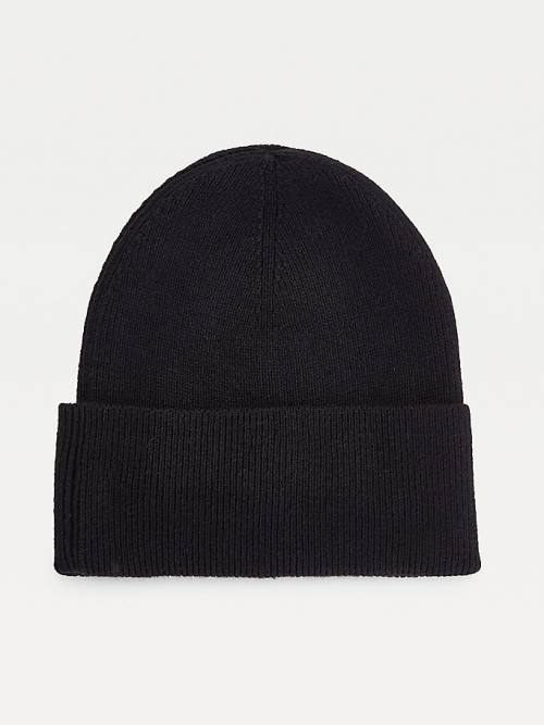 Tommy Hilfiger Essential Pamuklu Cashmere Beanie Şapka Kadın Siyah | TH296SZT