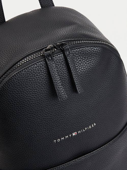 Tommy Hilfiger Essential Pebble Grain Backpack Çanta Erkek Siyah | TH263YAU