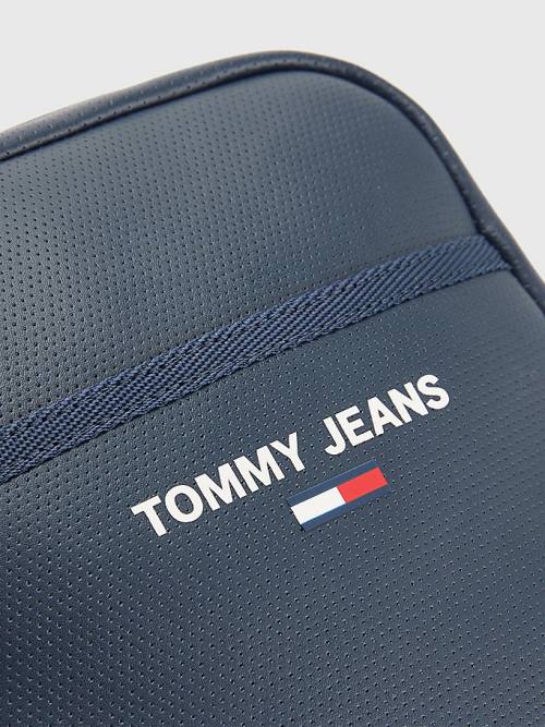 Tommy Hilfiger Essential Perforated Reporter Çanta Erkek Mavi | TH072PCA