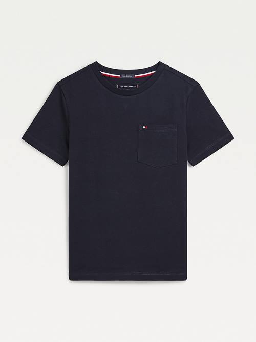 Tommy Hilfiger Essential Pocket Tişört Erkek Çocuk Mavi | TH592RVJ