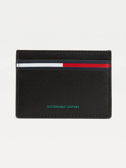 Tommy Hilfiger Essential Recycled Deri Card Holder Cüzdan Erkek Siyah | TH083GTI