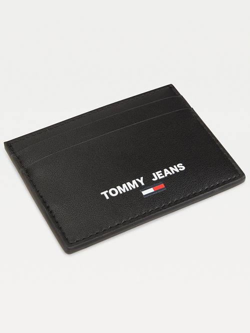 Tommy Hilfiger Essential Recycled Deri Card Holder Cüzdan Erkek Siyah | TH083GTI