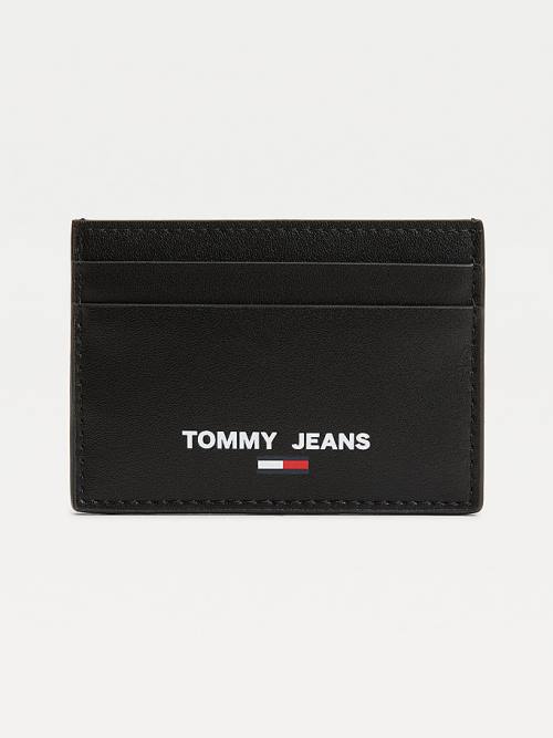 Tommy Hilfiger Essential Recycled Deri Card Holder Cüzdan Erkek Siyah | TH083GTI