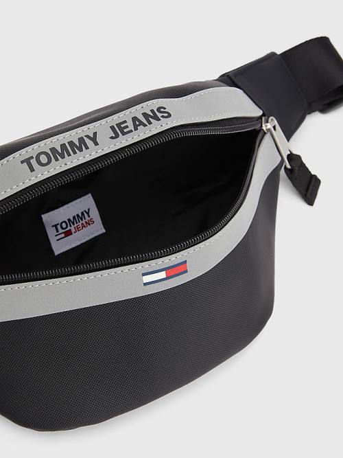 Tommy Hilfiger Essential Reflective Bum Çanta Erkek Siyah | TH912XRB