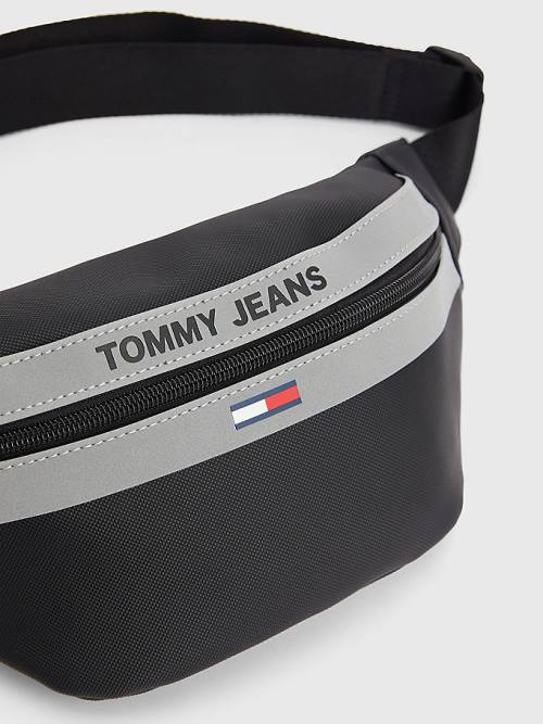 Tommy Hilfiger Essential Reflective Bum Çanta Erkek Siyah | TH912XRB