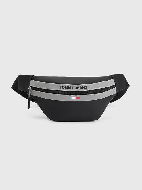 Tommy Hilfiger Essential Reflective Bum Çanta Erkek Siyah | TH912XRB