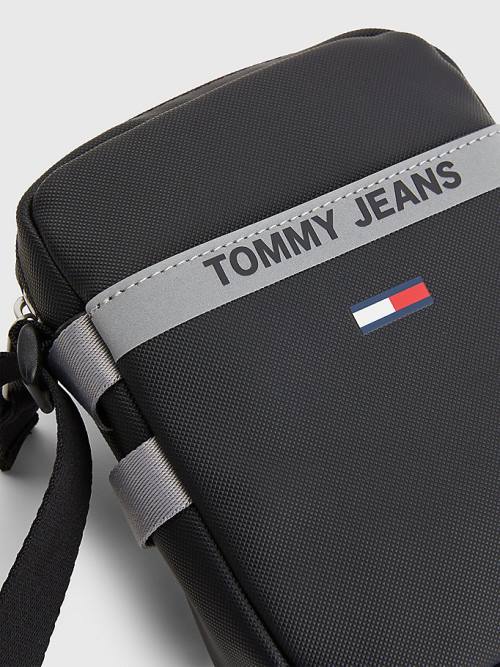 Tommy Hilfiger Essential Reflective Reporter Çanta Erkek Siyah | TH013UKD