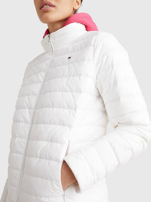 Tommy Hilfiger Essential Removable Hood Down Ceket Kadın Beyaz | TH482GQN