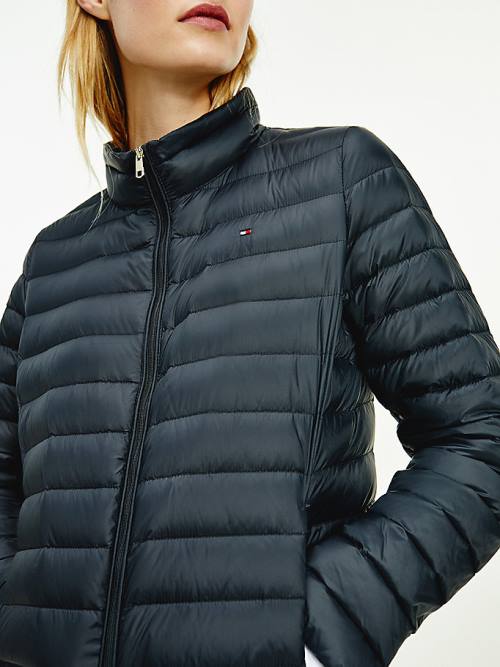 Tommy Hilfiger Essential Removable Hood Down Ceket Kadın Siyah | TH648EYF