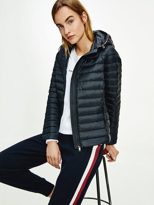 Tommy Hilfiger Essential Removable Hood Down Ceket Kadın Siyah | TH648EYF