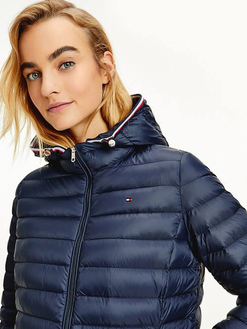 Tommy Hilfiger Essential Removable Hood Down Ceket Kadın Mavi | TH937YBL