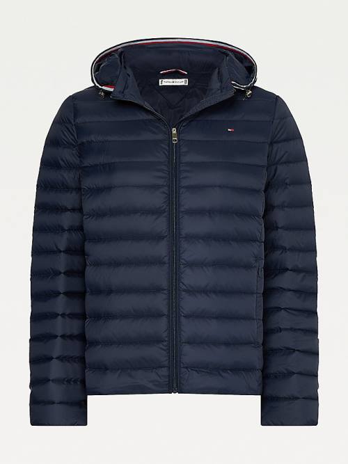 Tommy Hilfiger Essential Removable Hood Down Ceket Kadın Mavi | TH937YBL