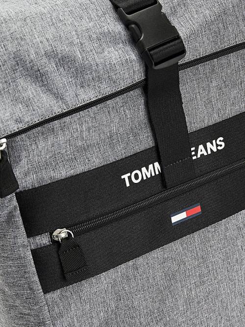 Tommy Hilfiger Essential Roll-Top Backpack Çanta Erkek Gri | TH852AGZ