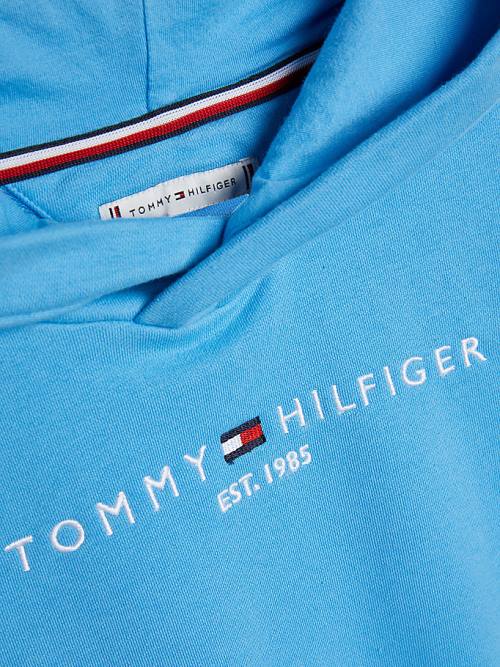 Tommy Hilfiger Essential Ruched Detailing Kapüşonlu Sweatshirt Kiz Çocuk Mavi | TH056SHG