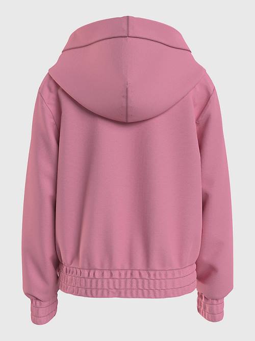 Tommy Hilfiger Essential Ruched Detailing Kapüşonlu Sweatshirt Kiz Çocuk Pembe | TH905KQG