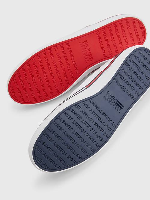 Tommy Hilfiger Essential Signature Slip-On Spor Ayakkabı Erkek Beyaz | TH507KDQ