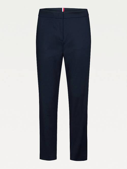 Tommy Hilfiger Essential Slim Fit Ankle Length Pantolon Kadın Mavi | TH125DBW