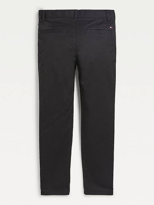 Tommy Hilfiger Essential Slim Fit Chinos Pantolon Erkek Çocuk Siyah | TH341NCJ